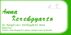 anna kerekgyarto business card